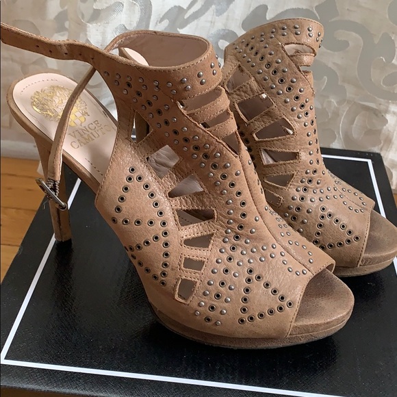 Vince Camuto Cassi suede studded slingback heels - Picture 4 of 7